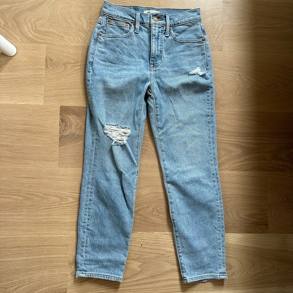 Madewell Classic Blue Distressed Women's Jeans - Picture 1 of 4